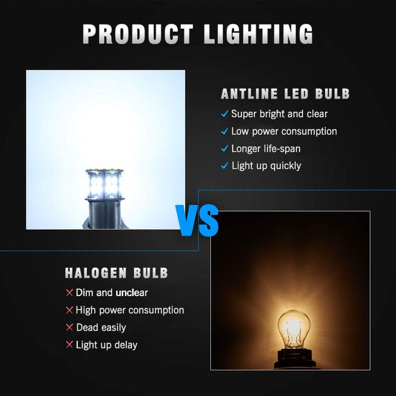 Antline مصابيح LED أنتلين 1156 1141 1003 7506 BA15S بيضاء باردة 20 عبوة، فائقة السطوع 3014 50-SMD بديل لمصابيح الإضاءة الداخلية للسيارات RV والقوارب والشاحنات 12 فولت - Image 3